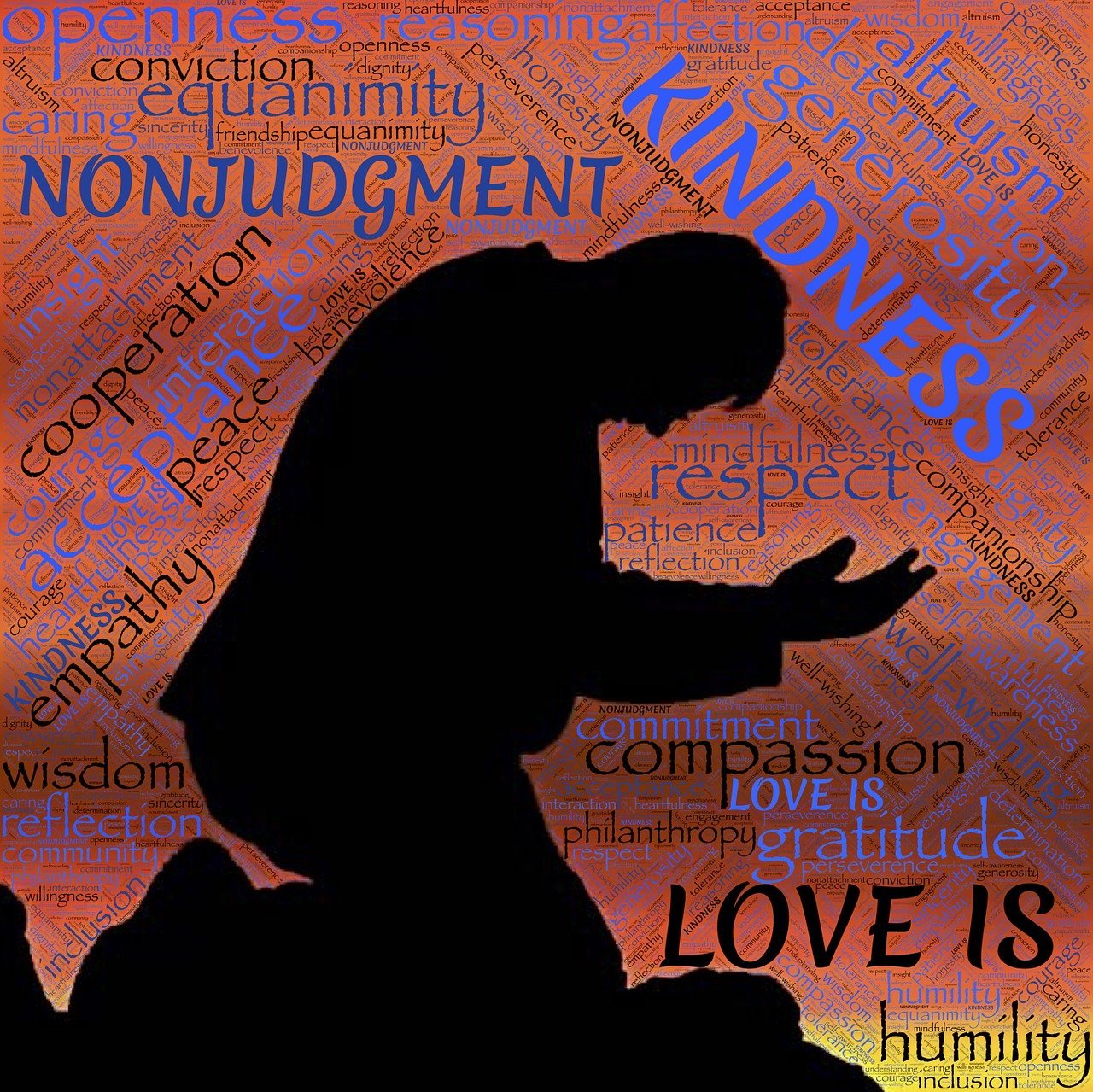 holiness, love, silhouette, Humility