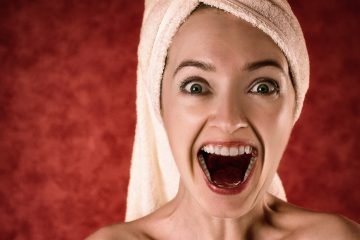 woman, towel, surprised, Openness