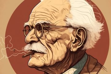 man, cigar, smoke, Carl Jung